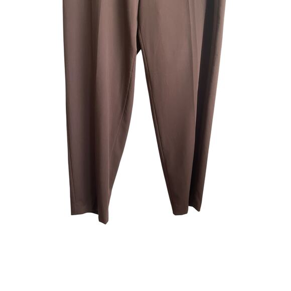 Avenue Women Pants  Brown Straight‎ Leg High Rise Office Travel Neutral Capsule - Picture 8 of 10